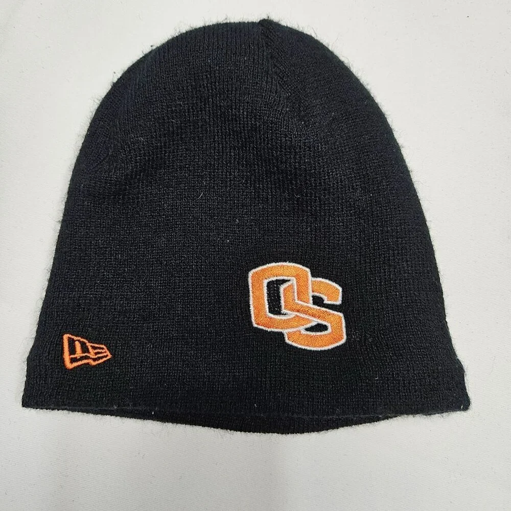 Oregon State Beavers Youth Knit Beanie Hat By New Era Black & Orange Embroidered